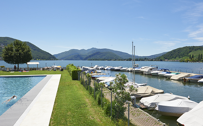 Schwimmen und Seeblick am Lugano Muzzano