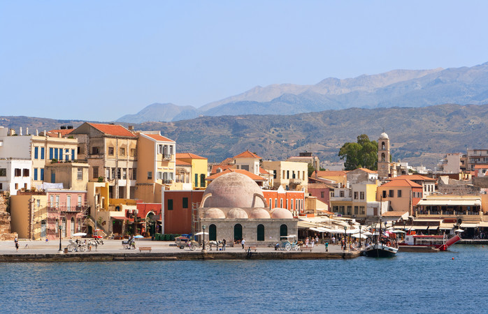Die Hafenstadt Chania auf Kreta