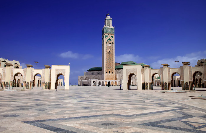Die Hassan II Moschee in Casablanca