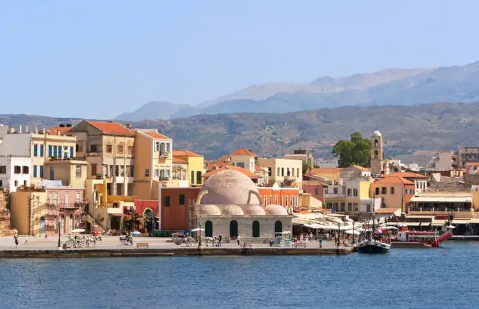 Old Venetian harbor in Chania. Crete, Greece